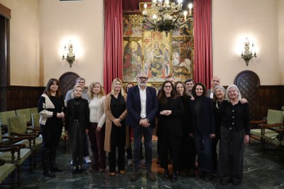 Recepció institucional a la família Cortada amb motiu del centenari de JCA Cinemes.