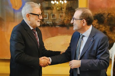 Recepció institucional a la Paeria al Conseller de Justícia i Qualitat Democràtica.