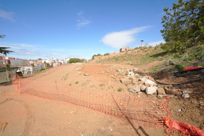 Vista de la nova bassa a la zona del Parc de Santa Cecília.