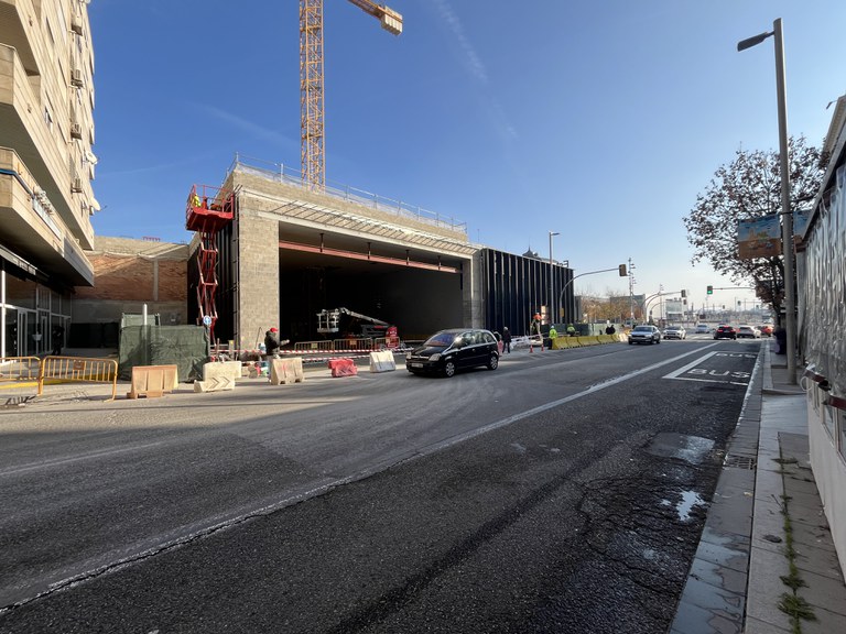 Vista del tram de Príncep de Viana que està previst pavimentar la setmana vinent
