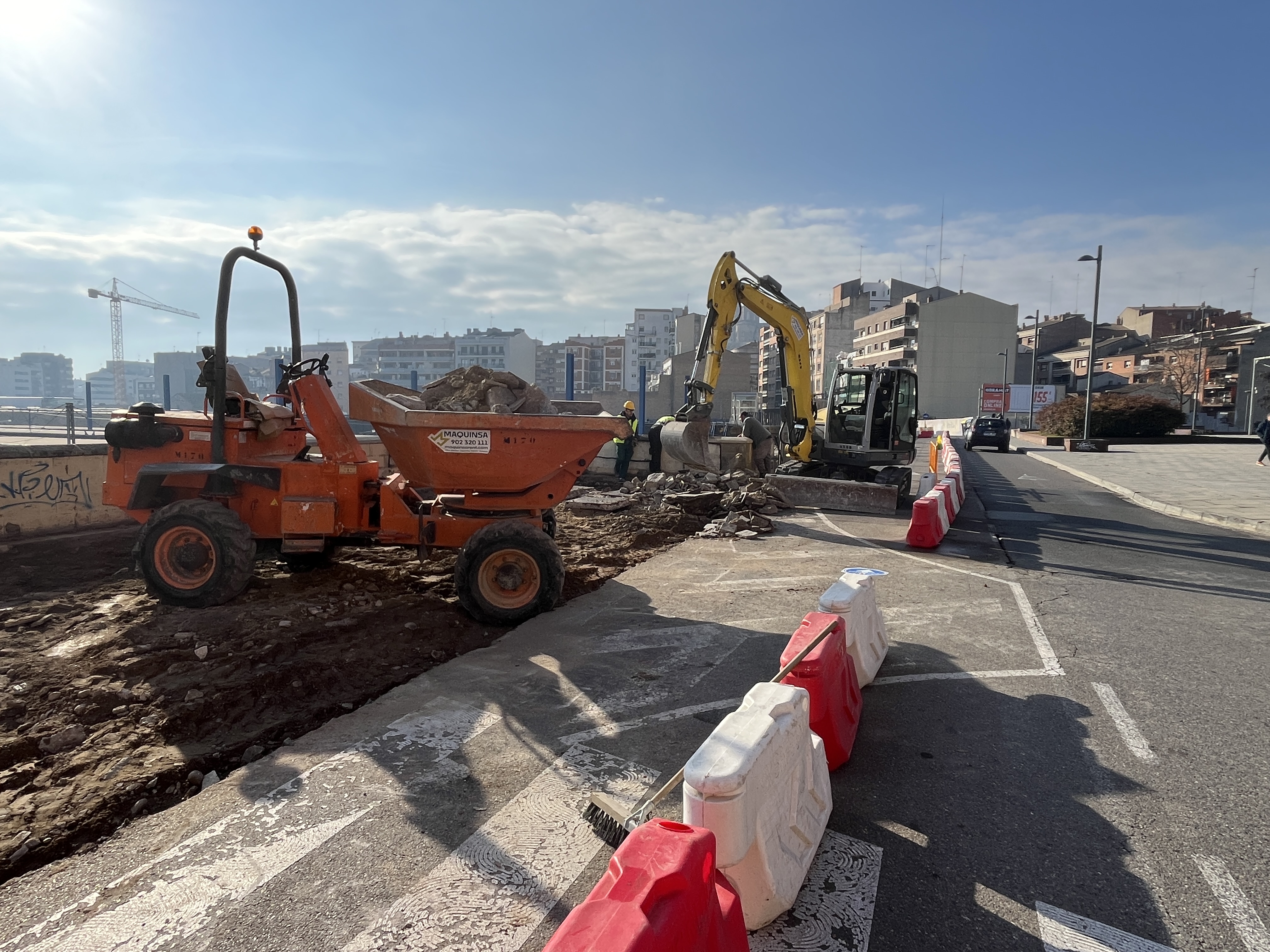 Les obres a Comtes d'Urgell ja fa uns dies que estan en marxa