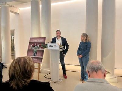 Jaume Giribet, d'Aquàlia, ha explicat la performance que es farà la font de la plaça de la Pau.