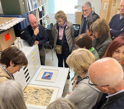 Visita dels Amics de La Panera a la Fundació Suñol, a Barcelona..