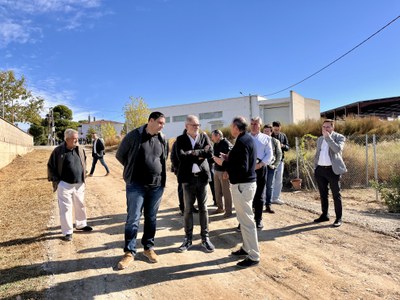 L'alcalde, Fèlix Larrosa, amb el Sindicat de Regs de Sucs.