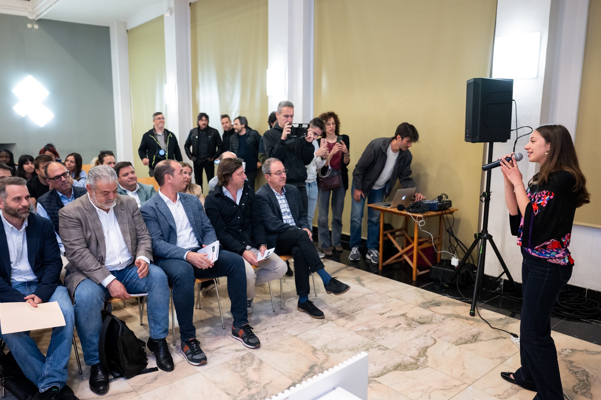 Estrena de la cançó de la Festa Major 2025, en la presentació d'aquest matí a la sala Alfred Perenya.