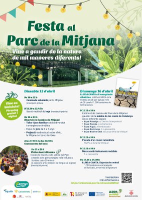 Cartell de la Festa del Parc de la Mitjana.