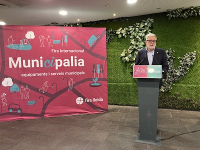 Un moment de la intervenció del paer en cap.