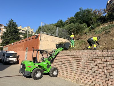 Treballs d'esbrossament a la Serreta.