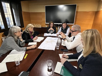 Vista de la trobada d'avui a la Paeria.