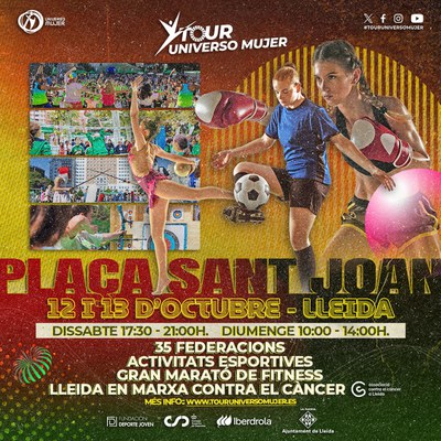 Festa de l'esport aquest cap de setmana a Lleida, a la plaça de Sant Joan, amb el Tour Universo Mujer..