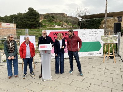 La presentació ha tingut lloc aquest matí a Sant Martí, davant del solar.