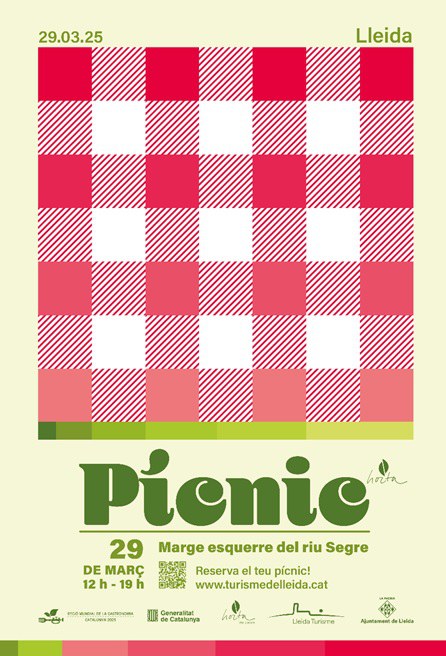 Pícnic al marge esquerre del riu Segre, el 29 de març.