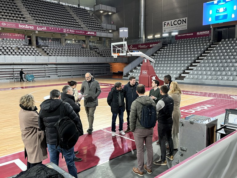 Un moment de la visita d'avui