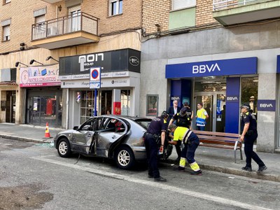 La Guàrdia Urbana al lloc dels fets.