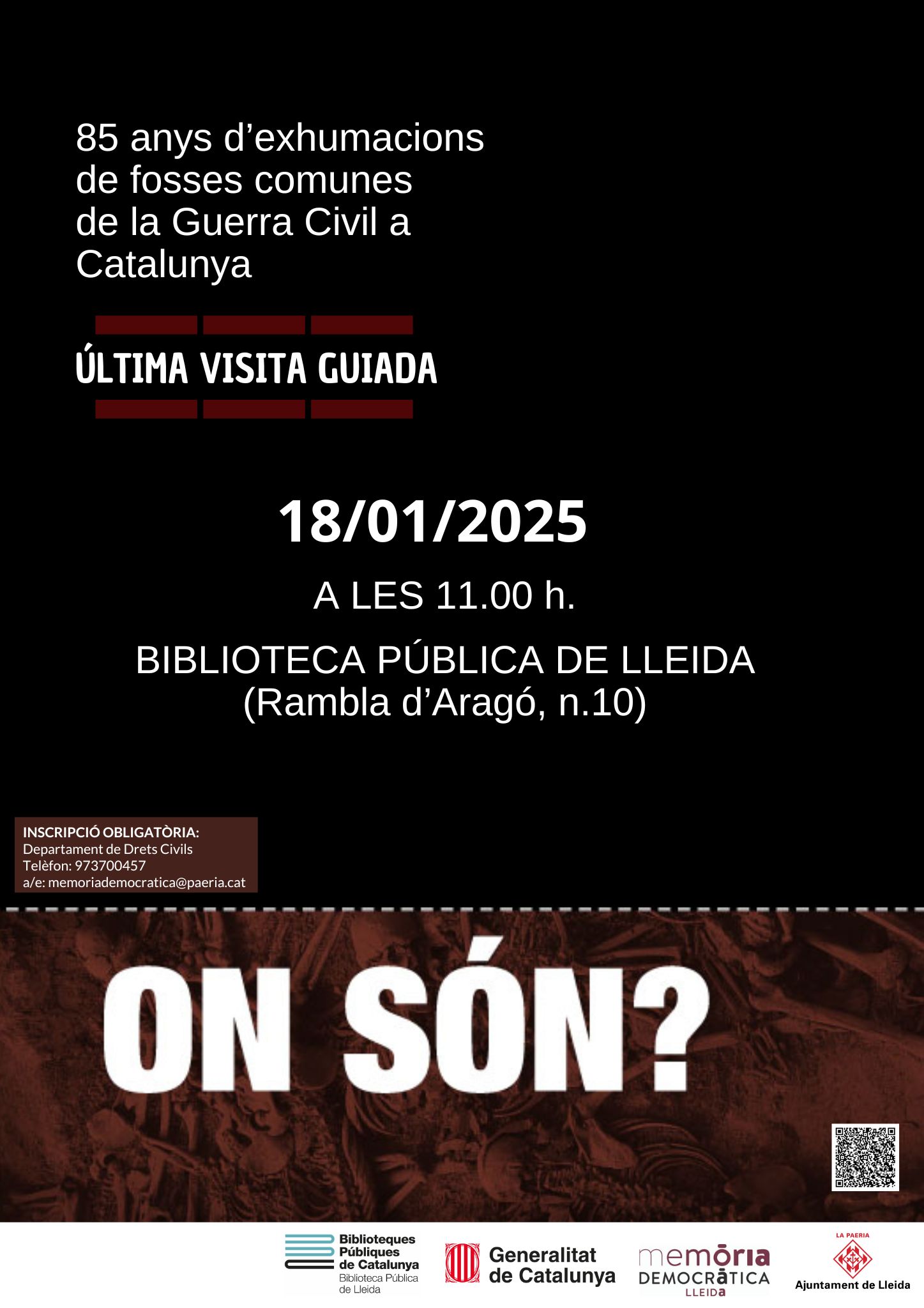 El dissabte 18 de gener, darrera visita comentada a l'exposició "On són?", a la Biblioteca Pública de Lleida.