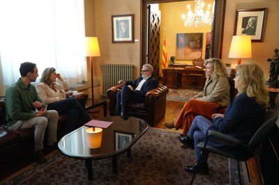 Recepció institucional a la síndica d'Aran, Maria Vergés, a l'Ajuntament de Lleida..