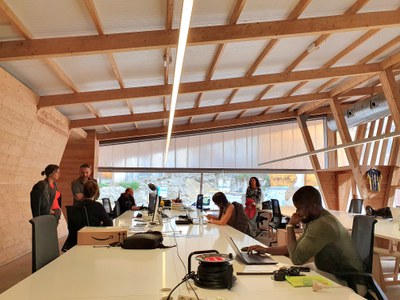 Vista general del Coworking de la Casa de Fusta del carrer Cavallers..