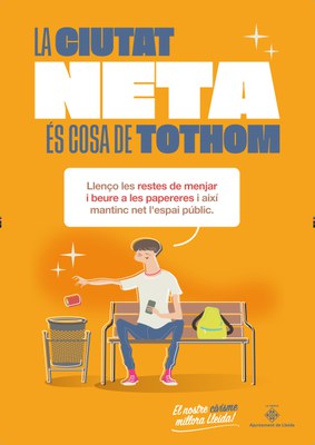 Llenço les restes de menjar i beure a les papereres i així mantinc net l'espai públic..