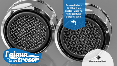 Posa reductors de cabal a les aixetes i vigila no tenir cap fuita d'aigua a casa.