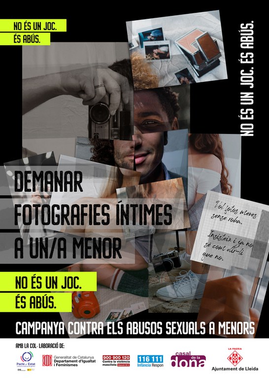Demanar fotografies íntimes a un/a menor no és un joc. És abús.
