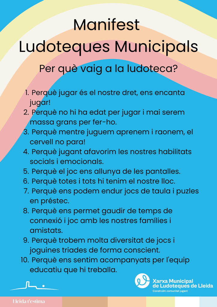 Manifest Ludoteques Municipals.
