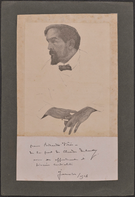 Dedicatòria de Debussy. Fons Ricard Viñes de la UdL