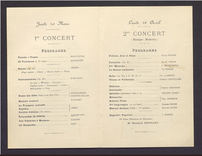 Programa Sala Érard - març i abril 1898 - UdL.