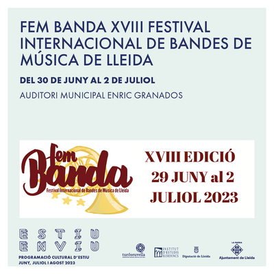 <bound method DexterityContent.Title of <Event at /fs-paeria/paeria/es/actualidad/agenda/fem-banda-xviii-festival-internacional-de-bandas-de-musica-de-lleida>>.
