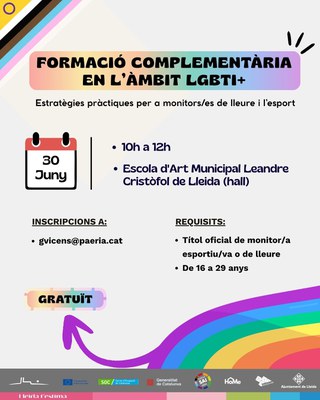 <bound method DexterityContent.Title of <Event at /fs-paeria/paeria/es/actualidad/agenda/formacion-complementaria-en-el-ambito-lgbti-para-monitores-as-de-ocio-y-deportivos>>.