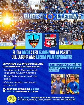 <bound method DexterityContent.Title of <Event at /fs-paeria/paeria/es/actualidad/agenda/partido-de-futbol-solidario-del-lleida-esportiu-en-beneficio-de-lleida-pels-refugiats>>.