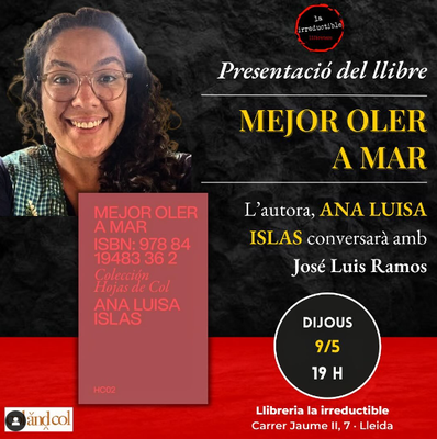 <bound method DexterityContent.Title of <Event at /fs-paeria/paeria/es/actualidad/agenda/presentacion-del-libro-mejor-oler-a-mar>>.