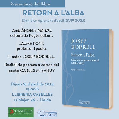 <bound method DexterityContent.Title of <Event at /fs-paeria/paeria/es/actualidad/agenda/presentacion-del-libro-retorn-a-lalba-diari-dun-aprenent-docell-2019-2023>>.