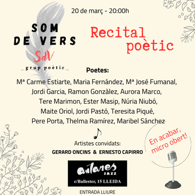 <bound method DexterityContent.Title of <Event at /fs-paeria/paeria/es/actualidad/agenda/recital-poetico-som-de-vers>>.