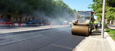 Imagen de las obras en la Rambla de Aragó.