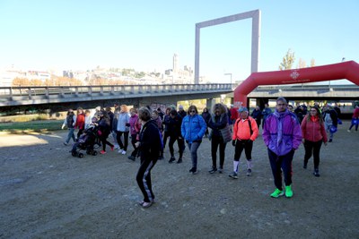 La caminata ha salido esta mañana del parque de la canalización del río Segre.