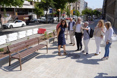 Imagen de la visita a la primera fase de las obras de Prat de la Riba.