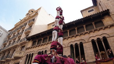 Torre de 8 de los Castellers de Lleida.