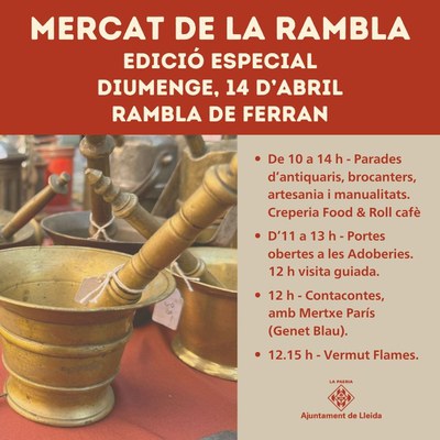 Edición especial, este domingo, del Mercado de la Rambla.