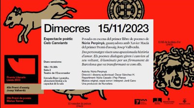 El primer poemario de Núria Perpiñán “Cielos cambiantes” en escena, con los actores Núria Casado y Pep Planas ..