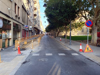 Vista del tramo de calle donde se actuará.