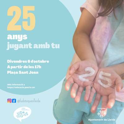 Fiesta de las ludotecas municipales, este viernes en la plaza de Sant Joan, para celebrar 25 años de servicio a las familias.