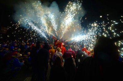 Correfoc en la Festa Major de Lleida..