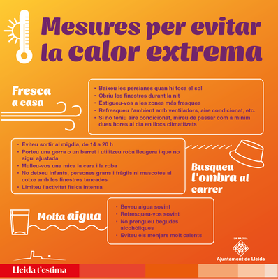 Medidas para evitar el calor extremo.