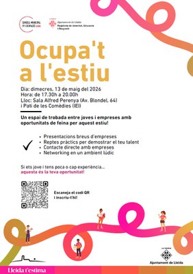 <bound method DexterityContent.Title of <NewsItem at /fs-paeria/paeria/es/actualidad/noticias/la-paeria-impulsa-201cocupat-en-verano201d-un-encuentro-entre-jovenes-y-empresas-para-facilitar-el-acceso-a-trabajos-de-verano>>.