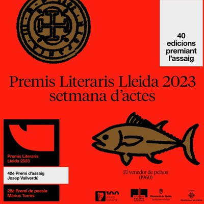 Los Premios Literarios Lleida 2023 comienzan a calentar el ambiente en la ciudad con un programa de actividades que hacen de antesala a la entrega de los galardones: 40º Premio de ensayo Josep Vallverdú y del 28º Premio de poesía Màrius Torres.