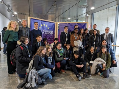 Acto de apertura de la exposición que homenajea a mujeres que han contribuido a la Unión Europea.