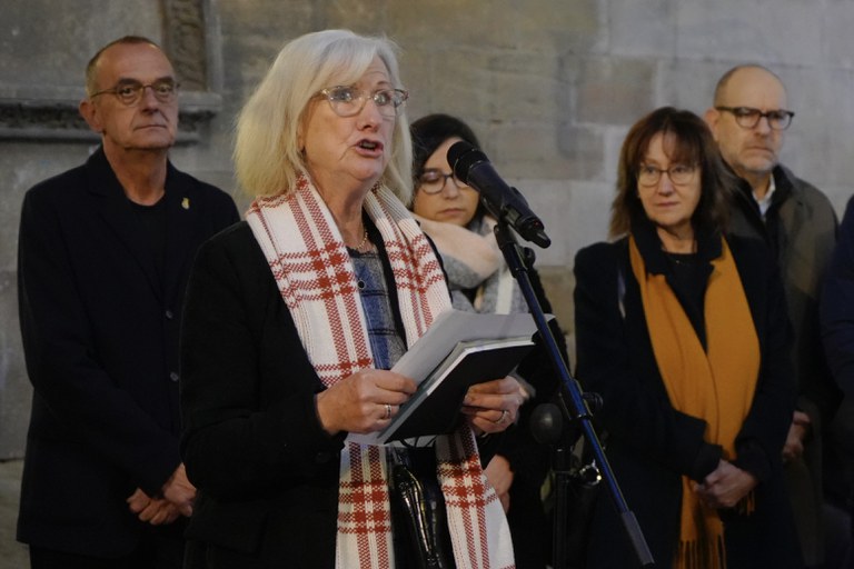 Montse Casadellà ha leído el manifiesto elaborado por el Consell municipal de les Dones