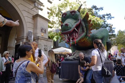 El Marraco, elemento identitario y querido del cortejo de las Fiestas de Lleida.