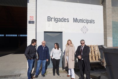 Imagen de un momento de la visita a las brigadas.