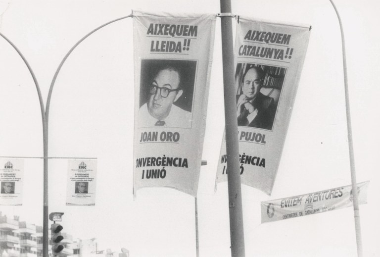 Cartells electorals de Joan Oró l'any 1980.